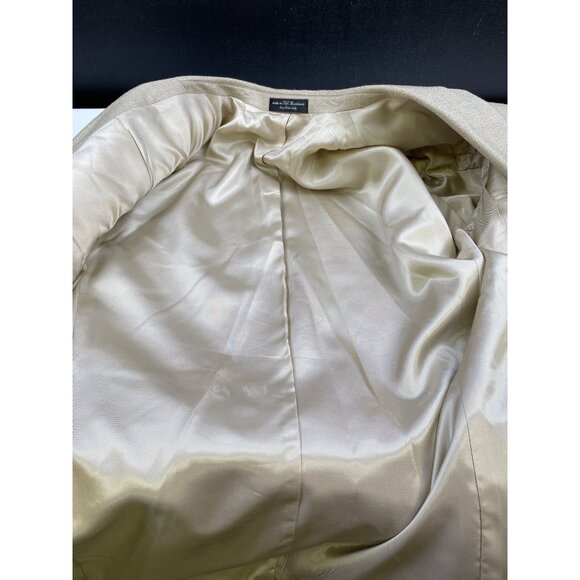 Gianfranco Ruffini Italy Mens Tan Blazer Silk/Wool Sports Coat Size 42R SKU 4686 - Picture 7 of 8